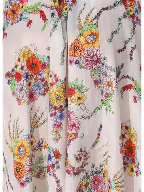 Vintage style dress with flower pattern Laboratorio Capri | CANNESFIORIPESCIBIANCO